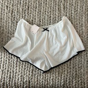 Kate spade white satin pajama shorts
